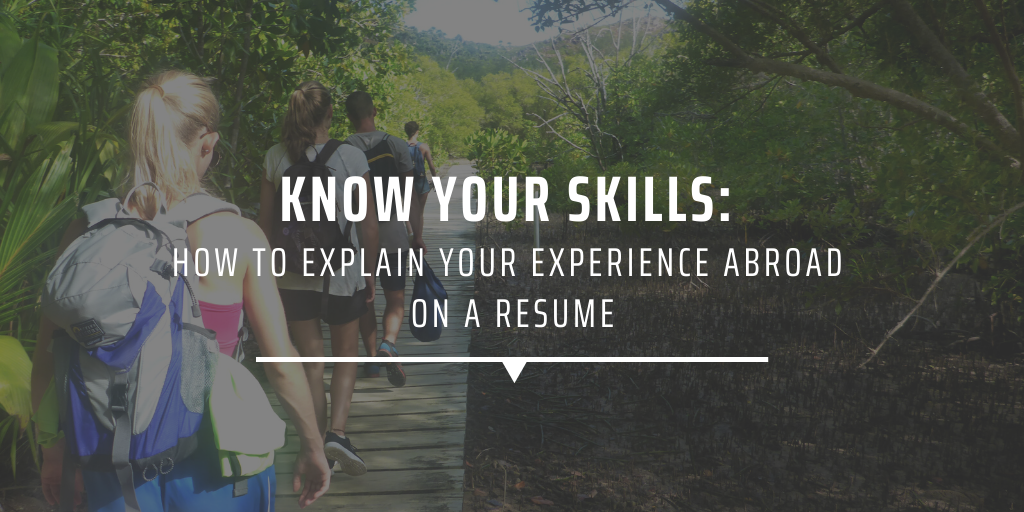 How to explain your experience abroad on a resume
